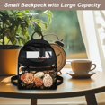 thumbnail image 5 of HELLHERO Capybara Floral Small Travel Backpack, Zipper Closure Mini Backpack for Work Shopping Travel, Polyester Zipper Pocket Lightweight Backpack Purse for Women, 5 of 8