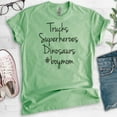 thumbnail image 2 of Trucks, Superheroes, Dinosaurs Shirt, Unisex Women's Shirt, Mom Shirt, Mama Shirt, Mother Shirt, Heather Apple Green, X-Large, 2 of 6