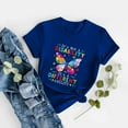 thumbnail image 1 of WILLBEST T-Shirt Graphique Surdimensionné Femmes Printemps Été Imprimé Manches Courtes Col Rond T-Shirt Haut, 1 of 4