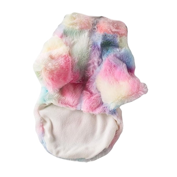 Cómodos abrigos de invierno para perros, chaqueta, ropa para mascotas, suministros térmicos, felpa gruesa Multicolor Yuyangstore Chaleco de cachorro