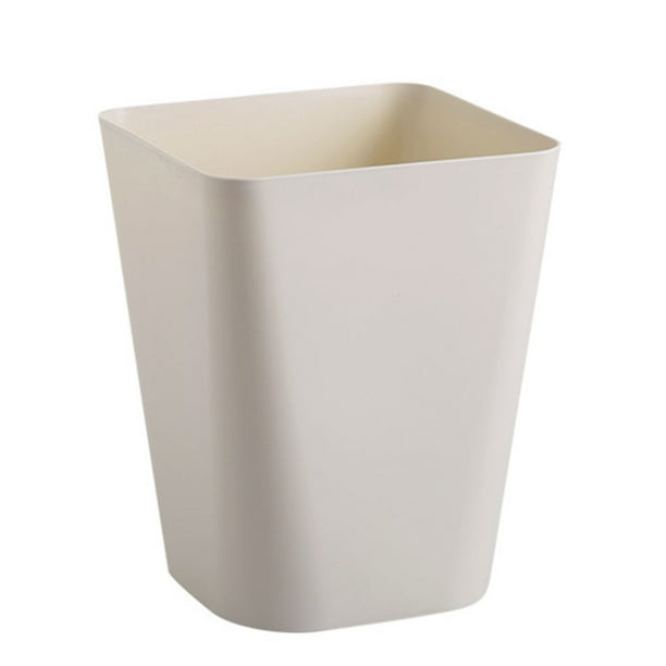 Billuyoard Cubo de basura de cocina, cesto de basura, gran apertura, cuadrado, ligero, contenedor de basura, baño, hogar Almacenamiento y organización del hogar Beige L Billuyoard HA083614-03