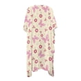 thumbnail image 2 of HELLHERO Cardigan Women's Kimono Cardigan Cover Up for Beach Polyester Loose Beach Cover Up Butterfly and Cherry Pattern, 2 of 6