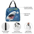 thumbnail image 3 of Yiaed Great White Shark Print Insulated Lunch Bag Reusable Cute Tote Lunch Box, Leakproof Cooler Lunch Bags for Work Office Travel School Picnic, 3 of 5
