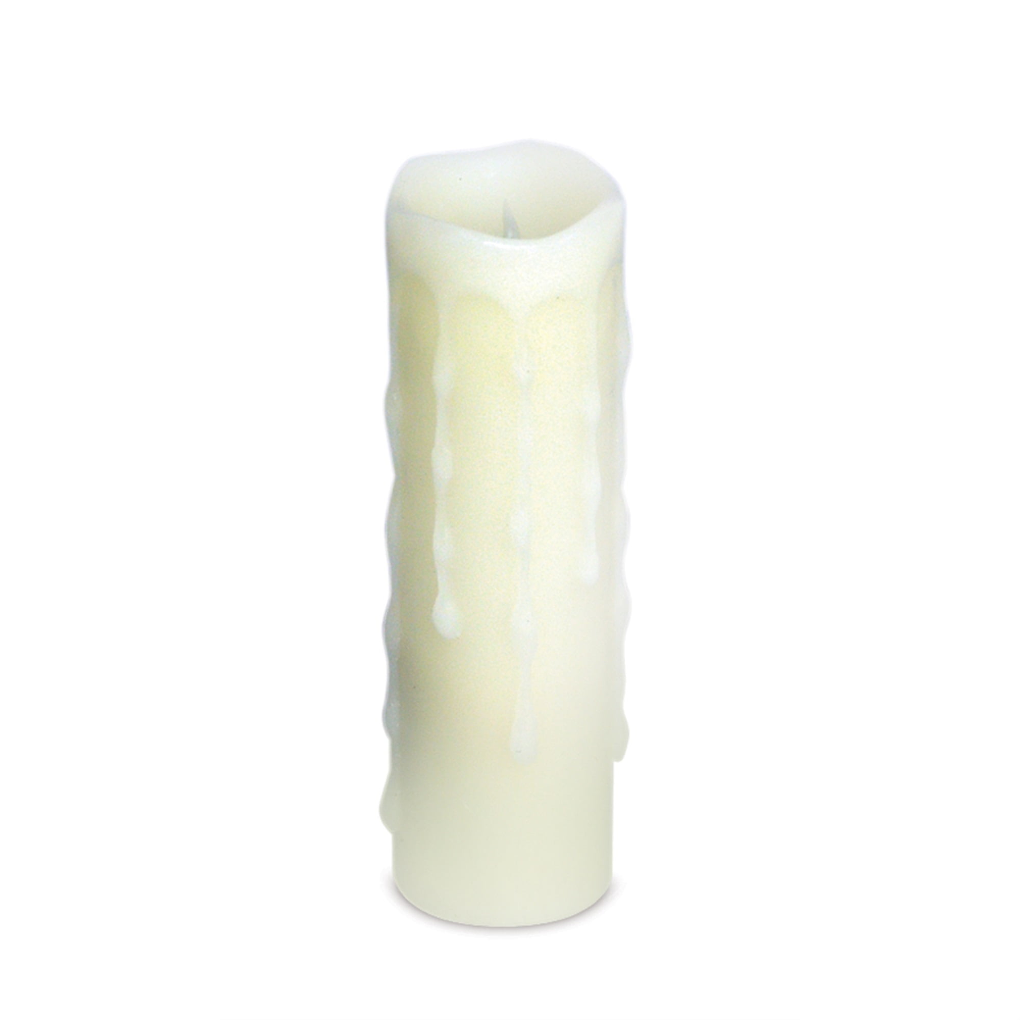 LED Wax Dripping Pillar Candle (Set of 6) 1.75"Dx6"H Wax/Plastic - 2 AA Batteries Not Incld