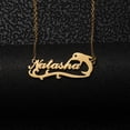 thumbnail image 4 of Vakki Name Customized Necklaces Stainless Steel Personalized Name Dolphin Necklace for Women Customized Gift, 4 of 5