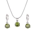 thumbnail image 2 of Naierhg Women Round Cubic Zirconia Pendant Chain Necklace Hoop Earrings Jewelry Set, 2 of 8