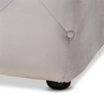 thumbnail image 3 of Bowery Hill Table Basse Ottomane Moderne en Velours Capitonné Gris Ardoise, 3 of 7
