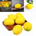 thumbnail image 3 of YLLSF 1x Small Lemons Decorative Realistic Fruit Bowl Home Kitchen, 3 of 7