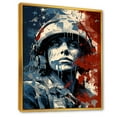 thumbnail image 2 of Designart "Patriot'S Palette: Military Soldier" Military Floater Framed Wall Decor, 2 of 5