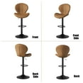 thumbnail image 4 of Hawsaiy Bar Stools Set of 3, Modern Swivel Bar Chairs with Mid Back and Adjustable Seat Height,Brown, 4 of 7