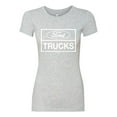 thumbnail image 2 of Wild Bobby, Ford Trucks White Sign, Cars and Trucks, Women Slim Fit Junior Tee, Heather Grey, XX-Large, 2 of 4