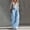 *Light Blue, variant on Women's Solid Color Button Bib Overalls ,Casual Loose Jumpsuit Long Pants Beige,Womens Plus M