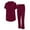 Burgundy, variant on Natural Uniforms Womens Cargo Scrub Set 11 Pocket Cool Stretch Medical Scrub Top and Pants (Eggplant, Large)