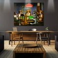thumbnail image 4 of HFDF Canvas Print Wall Art Pokers Dogs Dogs Playing Cards Wall Decor Modern Artwork Paintings Pictures for Living Room Stretched and Ready to Hang - 20x16inch Framed, 4 of 6