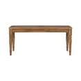 thumbnail image 6 of Christopher Knight Home 31.5" Outdoor Coffee Table, Wood Slatted Top with Carved Legs, Natural Finish, 6 of 6