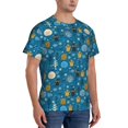 thumbnail image 2 of Bixox Men's Cute Colorful Owls And Trees Printed Short Sleeve Skinny Athletic T-Shirt, 2 of 6