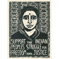 thumbnail image 3 of Rachael Romero 11x14 Black Modern Framed Museum Art Print Titled - Support the Indian People's Struggle for Freedom and Justice (1976), 3 of 5