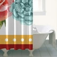 thumbnail image 4 of Pioneer Colorful Floral Shower Curtain for Bathroom Home Decor Bathtubs Waterproof Fabric Curtain with 7 Hooks 36x72in, 4 of 6