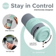 thumbnail image 5 of Copco Acadia Set of 2 Travel Mugs - 16oz Double Wall Insulated, Aqua/Gray, 5 of 7