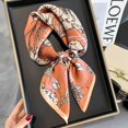 thumbnail image 6 of CHUNTIAN 100% Pure Mulberry Silk Scarfs 27"x27" Square Scarf Women Neckerchief Headscarf hair scarf bandana Gift Packed, 6 of 7