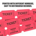 thumbnail image 3 of 200pcs Red Raffle Tickets for Various Events and Decor Amusement Park Fun in Paper, 3 of 8