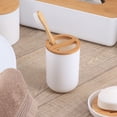 thumbnail image 3 of Evideco French Home Goods Padang Bamboo Toothbrush Holder White Chic Nautical Toothbrush Holders, 3 of 8