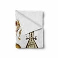 thumbnail image 2 of Ethnic Soft Flannel Fleece Throw Blanket, Tribes Animal Totems Cultures Sketch Artwork, Cozy Plush for Indoor and Outdoor Use, 70" x 90", Pale Coffee Amber White, by Ambesonne, 2 of 6