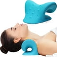 thumbnail image 1 of baomifa-Neck Stretcher for Neck Pain Relief, Neck and Shoulder Relaxer Cervical Neck Traction Device Pillow for TMJ Pain Relief and Muscle Relax, Cervical Spine Alignment Chiropractic Pillow (Blue), 1 of 4