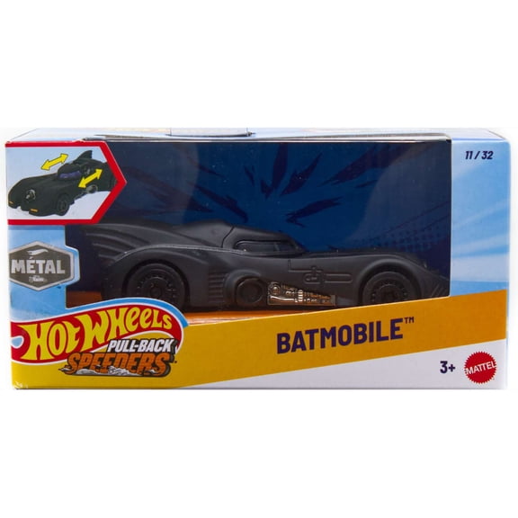 Hot Wheels Pull-Back Speeders Batmobile Diecast Pull-Back Car