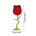 thumbnail image 3 of 2Pack Rose Glasses Goblet Rose Shaped Glass Juice Glass For Valentine'S Day Wedding Birthday Housewarming Celebrations Glass Bottle 3.1"X8.5", 3 of 7