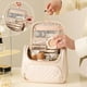 thumbnail image 3 of Travel Toiletry Bag Makeup Bag Large Capacity Portable Cosmetic Bags PU Leather Makeup Organizer Bag with Handle for Women Makeup Storage, 3 of 5