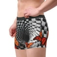 thumbnail image 2 of Pofeuu Butterflies Optical Illusion Print Men’s Boxer Briefs, Moisture-Wicking Underwear, Regular,Trunk-Small, 2 of 5