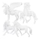 thumbnail image 5 of 4 mini estatuas de unicornio para colorear, para pintar, para niños, con diseño de unicornio, 5 of 7