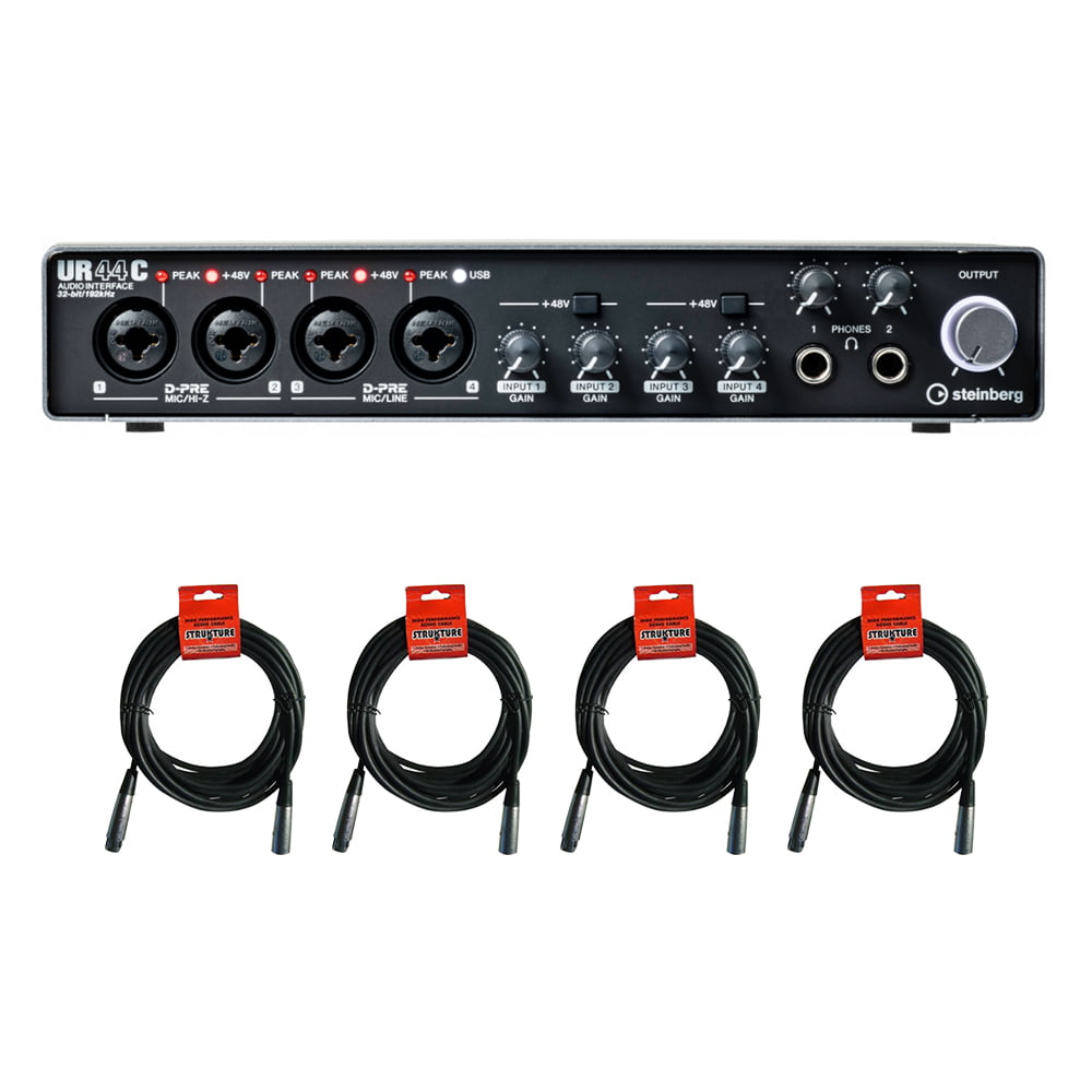 Steinberg UR44C 6IN/4OUT USB3.0 Type C Audio Interface with 4x XLR