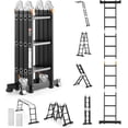 thumbnail image 3 of Multi-Purpose Folding Ladder  Tall Extension Step Ladder  A  Step Telescoping Ladder  Reach Height Heavy Duty Adjustable Ladder   Capacity for Home Outdoor, 3 of 3
