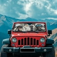 thumbnail image 3 of Uorisanigo Funny Dachshund Driving Windshield Sun Shade,Car Sunshade for Jeep Wrangler, Compass, Gladiator & Renegade, Sun Shade Windshield Cover for Jeep,UV Ray & Heat Block, 3 of 7