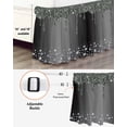 thumbnail image 3 of Black Grey Wrap Around Bed Skirts for King Bed 16" Drop,Bed Skirt with Adjustable Elastic Belt Dust Ruffle Bed Valance for Bedroom Hotel Luxury Modern Abstract Diamond Luxury Gradient Bed Frame Cover, 3 of 7