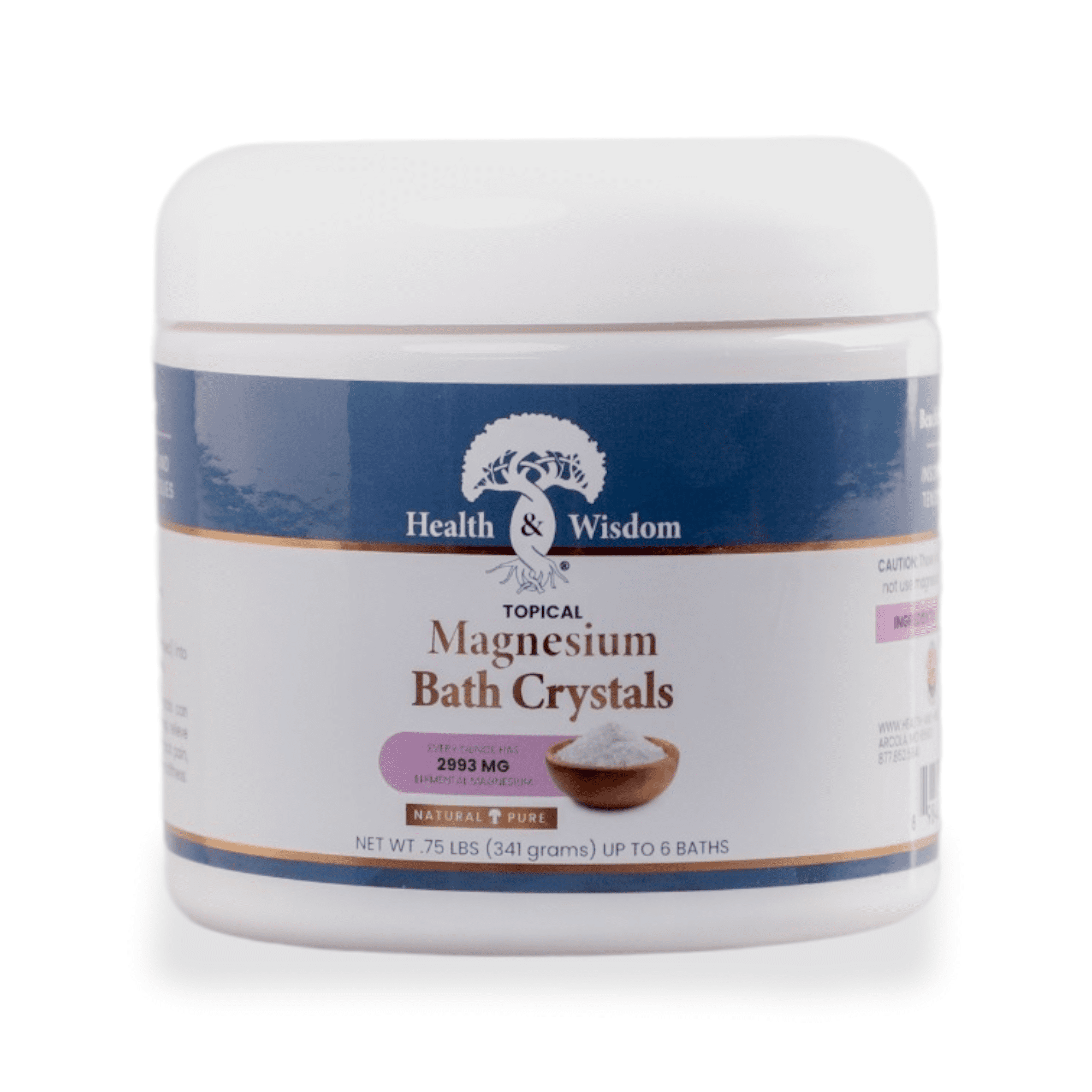 Health and Wisdom Magnesium Bath Crystals .75 lbs.