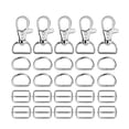 thumbnail image 2 of 60pcs Key Ring Luggage Accessories Hook Key Chain Set Fashionable Key Ring 20 Each of Three Styles, 2 of 9