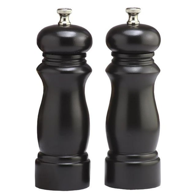 Chef Specialties 06302 6 Inch - 15cm SalemEbony Pepper Mill Salt Mill Set