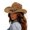 Khaki, variant on Sun Western Cowboy Hat With Layered Cutout Design – Lightweight Outdoor Summer Headwear for Casual Activities