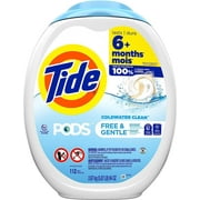 Tide PODS Free and Gentle Liquid Laundry Detergent, Hypoallergenic, Unscented, 112 Count