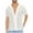 White, variant on ohmzyzo Men's Knit Hollow Out Shirts Button Down Short Sleeve Vintage Polo Shirts Breathable Solid Color Tees Summer Casual Beach Tops