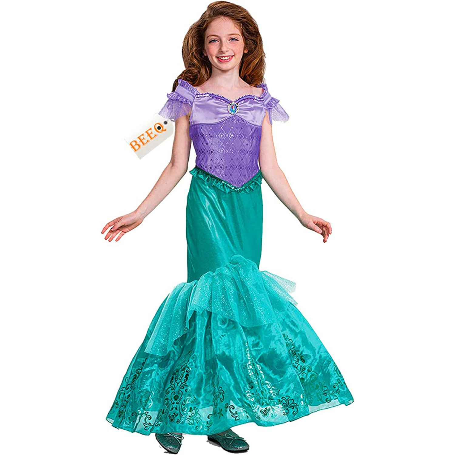 Disguise Girl's Prestige Disney Princess Dress Pretend Play Costume Dress-Up (Ariel, XS (3T-4T)) - image 4 of 4