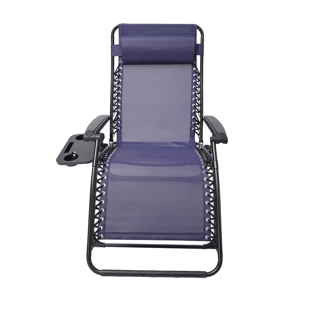 Kepooman Gravity Chairs, Patio Folding Lawn Chairs, Outdoor Leisure Gravity Chairs, Camp Reclining Chairs with Cup Holder and Pillow, for Poolside Backyards and Beaches, Blue Kepooman Gravity Chairs, Patio Folding Lawn Chairs, Outdoor Leisure Gravity Chairs, Camp Reclining Chairs with Cup Holder and Pillow, for Poolside Backyards and Beaches, Blue