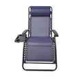 thumbnail image 3 of Veryke Patio Folding Zero-Gravity Lounge Chairs with Cup Holder, Adjustable Camping Recliner for Outdoor - Blue, 3 of 8