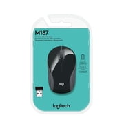 Logitech M187 Wireless Mini Mouse, Black