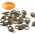 thumbnail image 3 of 20pcs Antique Bronze，Heart Lobster Claw Clasp Antique Jewelry Lobster Clips for DIY Necklaces Bracelets Crafts, 3 of 8