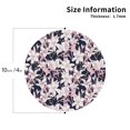 thumbnail image 2 of Easygdp Lilies Flowers or Leather Coasters Set of 4 Coaster, Non-Slip, Heat Resistant for Home, Office, Kitchen (Round,Square,Octagon,Hexagon)-Round Shape, 2 of 6