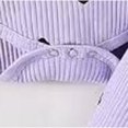 thumbnail image 4 of KPOPLK Newborn Baby Girl Clothes Infant 3Pcs Outfits Summer Shorts Set Pattern Ribbed Romper + Elastic Waist Shorts + Bow Headband(9-12 Months,Purple), 4 of 9